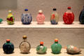 Collection of Chinese snuff bottles at Corning Museum of Glass. Corning, NY.