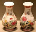 Pair of Chinese enameled glass vases from Peking at Corning Museum of Glass. Corning, NY.