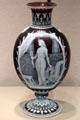 English glass cameo vase with Cleopatra carved by George Woodall for Thomas Webb & Sons of Amblecote at Corning Museum of Glass. Corning, NY.