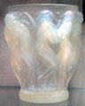 French glass Bacchantes vase by René Lalique at Corning Museum of Glass. Corning, NY.