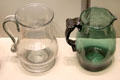 Glass pitchers from Southern New Jersey at Corning Museum of Glass. Corning, NY.