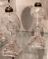 American glass engraved lamps by Bakewell, Page & Bakewell at Corning Museum of Glass. Corning, NY.