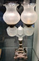 Double oil lamp with match holder by D.C. Ripley & Co. of Pittsburgh at Corning Museum of Glass. Corning, NY.