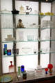Display of 20th C glass at Corning Museum of Glass. Corning, NY.