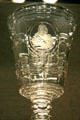 Russian cut glass goblet with portrait of Empress Elizabeth Petrovna at Corning Museum of Glass. Corning, NY.