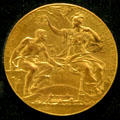 Paris World's Fair of 1889 gold medal awarded to T.G. Hawkes of Corning at Corning Museum of Glass. Corning, NY.