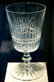 Water goblet from White House service of Franklin D. Roosevelt by T.G. Hawkes & Co. at Corning Museum of Glass. Corning, NY.