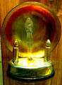 Steuben iridescent glass lamp at Corning Museum of Glass. Corning, NY.