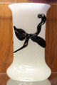 White & black glass vase by Frederick Carder for Steuben Glass at Corning Museum of Glass. Corning, NY.