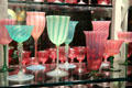 Designs for stemmed goblets by Steuben Glass at Corning Museum of Glass. Corning, NY.