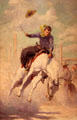 Bronco Buster painting by William Herbert "Buck" Dunton at Rockwell Museum of Art. Corning, NY.