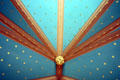 Painted stars on Gothic bedroom ceiling in Lyndhurst. Tarrytown, NY.