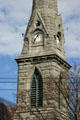Clock tower & Gothic details of St. Paul's Episcopal Church. Waterloo, NY.