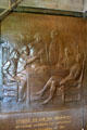 "George III & his ministers devising methods for enforcing the unjust taxation of the American colonists" bronze relief by J.C. Markham in Saratoga Monument. Schuylerville, NY.