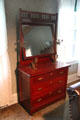 Chest of drawers with mirror as it was when he died at Grant Cottage SHS. Wilton, NY.