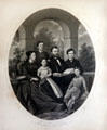 U.S. Grant & his family engraving by John Dainty after photo by H. Ulke at Grant Cottage SHS. Wilton, NY.