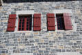 French-style windows & wall at Fort Ticonderoga. Ticonderoga, NY.