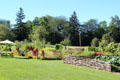 Vegetable patches in Fort Ticonderoga Garrison Gardens such as troops would have grown for themselves. Ticonderoga, NY.
