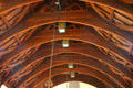 Ceiling beam structure of former library in Hamilton Hall at Elmira College. Elmira, NY.