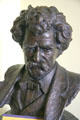 Bronze bust of Samuel Langhorne Clemens by Ernfred Anderson in Elmira College Twain Exhibit. Elmira, NY.