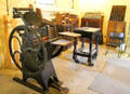 Printing press & typesetting objects at Roycroft Print Shop. East Aurora, NY.