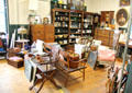 Roycroft furniture shop interior now used for antique store. East Aurora, NY.