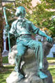 Statue of Elbert Hubbard near Roycroft Campus. East Aurora, NY.