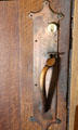 Door hardware in original print shop at Roycroft Inn. East Aurora, NY.