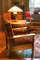 Roycroft Arts & Crafts lobby chairs at Roycroft Inn. East Aurora, NY.