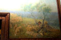 Lobby mural showing pastoral scene by Alexis Fournier at Roycroft Inn. East Aurora, NY.