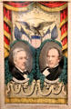Election poster for Millard Fillmore & Andrew J. Donelson of Grand National American Banner party by N. Currier at Millard Fillmore House. East Aurora, NY.