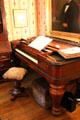 Rosewood square grand piano played in the White House at Millard Fillmore House. East Aurora, NY.