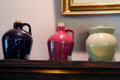 Glazed jugs at Elbert Hubbard Roycroft Museum. East Aurora, NY.
