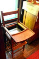 Arts & Crafts wooden child's highchair at Elbert Hubbard Roycroft Museum. East Aurora, NY.