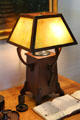 Roycroft Arts & Crafts table lamp at Elbert Hubbard Roycroft Museum. East Aurora, NY.
