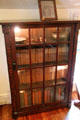 Roycroft Bookcase with books by Elbert Hubbard at Roycroft Museum. East Aurora, NY.