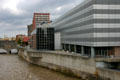 Modern buildings along Genesee River. Rochester, NY.