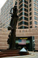 Genesee Passage steel sculpture by Albert Paley at Legacy Tower. Rochester, NY.