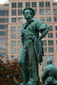 Sailor bronze sculpture by Leonard W. Volk at Soldiers' & Sailors' Civil War Monument. Rochester, NY.