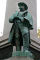 Officer in great coat bronze sculpture by Leonard W. Volk at Soldiers' & Sailors' Civil War Monument. Rochester, NY.