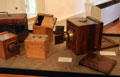 Early wooden box cameras at Eastman House. Rochester, NY.