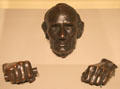 Abraham Lincoln life mask & hands in bronze by Leonard Wells Volk at Memorial Art Gallery. Rochester, NY.