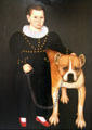 Portrait of Pierrepont Edward Lacey & Dog Gun by M.W. Hopkins at Memorial Art Gallery. Rochester, NY