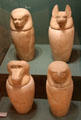 Egyptian canopic jars at Memorial Art Gallery. Rochester, NY.