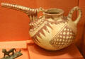 Iranian ceramic spouted vessel at Memorial Art Gallery. Rochester, NY.