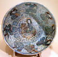 Persian ceramic bowl with horseman at Memorial Art Gallery. Rochester, NY.