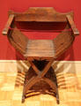 Italian walnut Savonarola Chair at Memorial Art Gallery. Rochester, NY