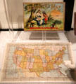 Dissected Map of the United States by McLoughlin Bros. of NY, among first generation of jigsaw puzzles, at The Strong National Museum of Play. Rochester, NY.