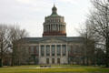 Rush Rhees Library topped by neoclassical Hopeman Memorial Carillon tower at University of Rochester. Rochester, NY.