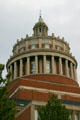 Neoclassical Hopeman Memorial Carillon tower atop Rush Rhees Library at University of Rochester. Rochester, NY.